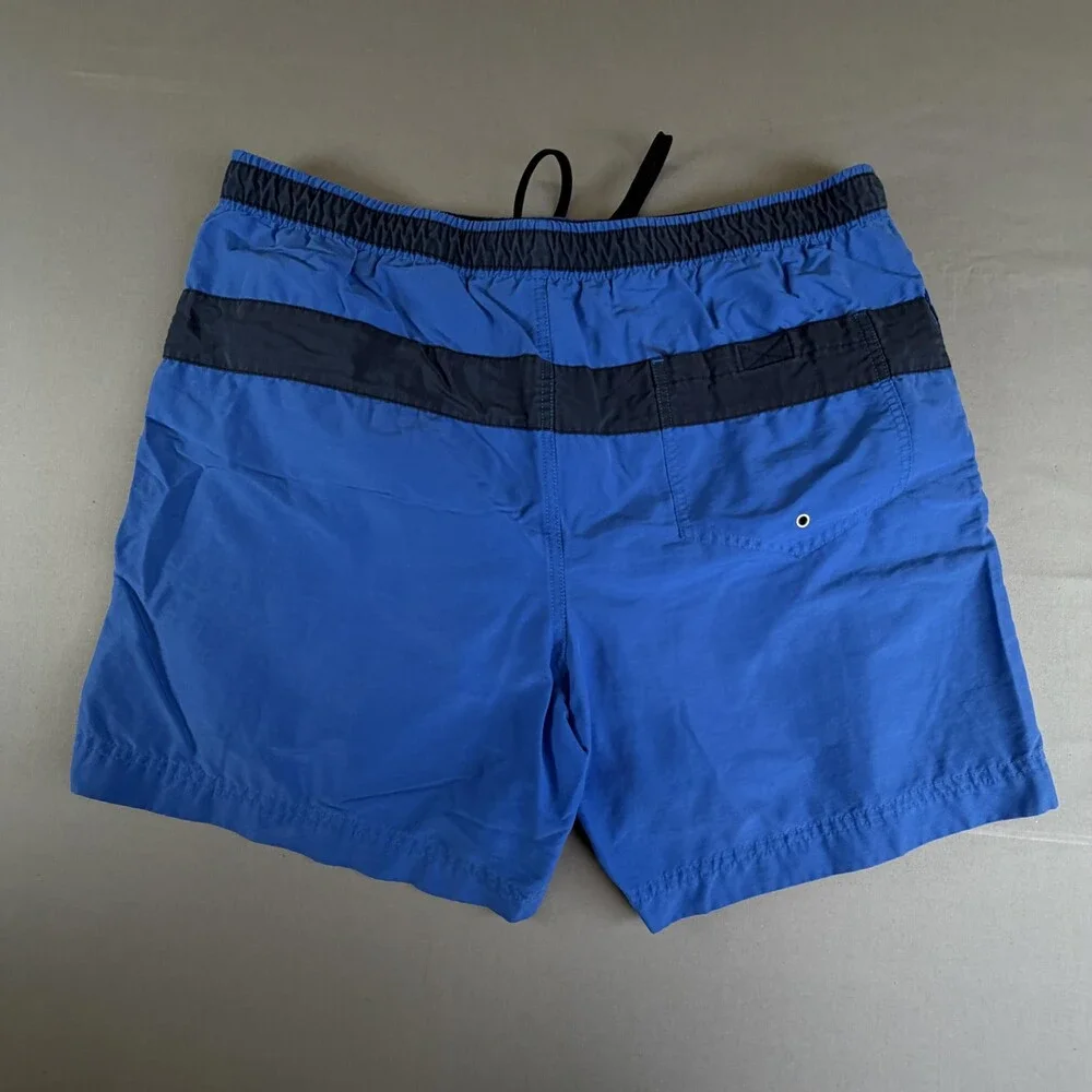 Polo Sport Ralph Lauren Shorts Men Medium Blue Swim Trunks Drawstring Lined 36x6